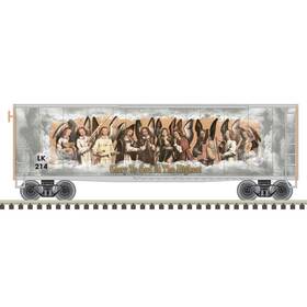 50006483 Atlas N Angel Christmas Car Trainman 40ft Plug Door Box #lk214
