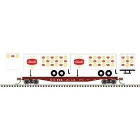 24fttrailers Atlas 50006515 50006315 N Scale Ttx Flatcar With 2 Schaefer Rd No.475095