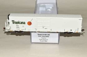 50006560 Atlas N Scale Tropicana Orange Juice Trinity 64ft Trincool Reefer Car Train 3044