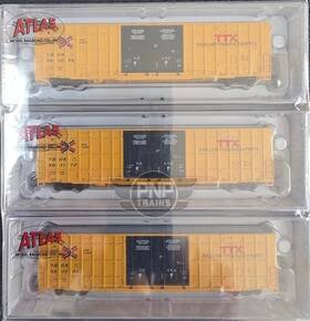 Atlas 50006937 N 500006937 Gunderson 7550 Double Door Box Car Ttx 3-pack