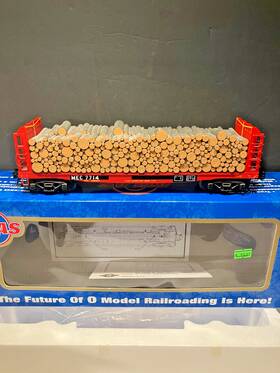 Atlas 6281-2 O Gauge Maine Central Pulpwood Flat Car #6281-2 #7714 Ln