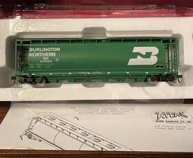 Atlas 732573195653 Burlington Northern Ho Scale Rtr Acf 6 Bay Cylindrical Hopper Brand New