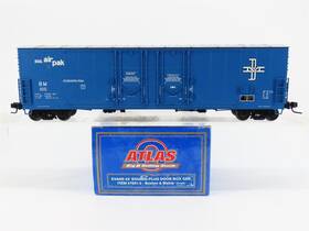 2-rail Atlas 7501-2 O Scale Bm Boston And Maine 53ft Double Plug Door Box Car #105