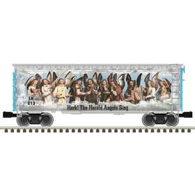 3001489 Atlas 840245238154 O Premier Christmas 40 Ft Ps-1 Boxcar Blue With Lights #213