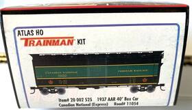 20002525 Atlas 843375060909 Ho Trainman Kit Canadian National 1937 Aar 40ft Box Car 11054 Item