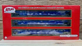 5329 Atlas 843375068530 Ho Scale Thrall 53ft Articulated Well Car Pacer Stack Train Nib