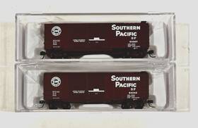 Atlas 843375075378 N Scale Trainman Southern Pacific Sp 40 Double Door Box Car 2-car Set