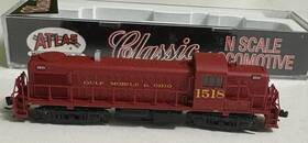 40002206 Atlas 843375081188 N Scale Gulf Mobile And Ohio Rs-3 #1518 Dc