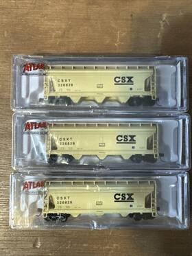 Atl50006115 Atlas Lot Of 3 N Scale 50006115 Csx 226828 Acf 3560 Center-flow Covered Hopper