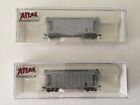 38723a Atlas N Scale Lot Of 2 40foot Airslide Hoppers Gacx 295 And 45429 Nib