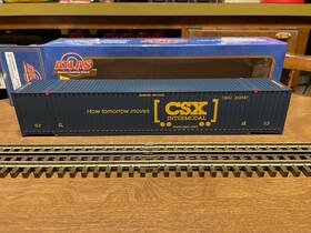 3002038-1 Atlas O Csx Inch How Tomorrow Moves 53ft Container #232587 With Pins Installed