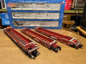 3003053-1 Atlas O 3003053-3 Bnsf Wedge Logo Gunderson Maxi-iv #255364 3-units In 3-rail