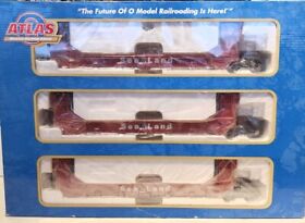 620241 Atlas O Scale Gunderson Stack Car Sea Land #620241 C D E 3 Rail Containers