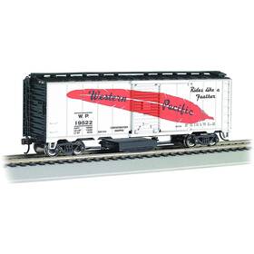 19522 Bachmann 022899163222 Trains - Track Cleaning 40ft Box Car Western Pacific #19522 Silver Feath