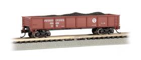 Bachmann 022899172538 Trains - 40ft Gondola Car Prr Tuscan Red With Removable Coal Load- N Scale
