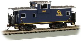 3260 Bachmann 022899177052 Chesapeake And Ohio #3260 - Ho Scale 36ft Wide Vision Caboose Prototypical Da