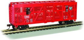 52025 Bachmann 022899197104 Trains - 40ft Animated Stock Car Cb&q #52025 With Cattle Ho Scale
