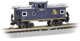3260 Bachmann 022899707624 Trains - 36 Wide Vision Caboose Chesapeake And Ohio #3260 N Scale
