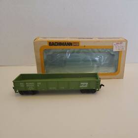 553557 Bachmann 0950 Ho Gondola Train Car Burlington Northern Green In Box