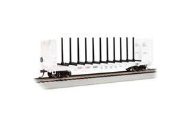 12906 Bachmann 52ft Centerbeam Flatcar Soo Line #5060 White - Ready To Run Ho Scale