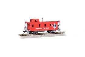14007 Bachmann Boy Scouts Of America Caboose - Prepared For Life Red/blue Ho Scale