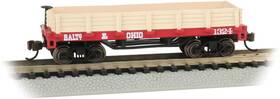 15452 Bachmann Old-time Wood Gondola B&o 1324 Red - Ready To Run N Scale