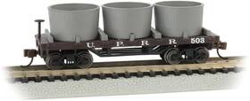 15553 Bachmann Old-time Wood Tank Car Up 503 Boxcar Red - Ready To Run N Scale