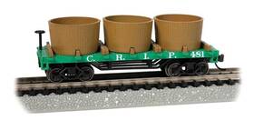 15556 Bachmann Old-time Wood Tank Car Rock Island Green - N Scale