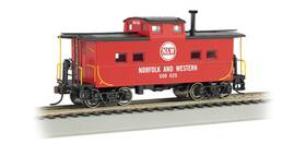 557707 Bachmann 16817 Norfolk And Western #557707 Red Caboose - Silver Series Ho Scale