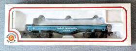 42764 Bachmann 17302 Vintage Ho Electric Flat Car Great Northern Train With Box Euc