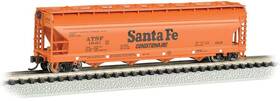 101414 Bachmann 17564 Canadian 4-bay Grain Hopper Santa Fe - Silver Series N Scale