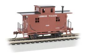 18405 Bachmann Trains Bobber Caboose Lehigh Valley - Ho Scale Prototypical Brown