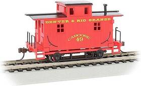 18407 Bachmann Old-time Boober Caboose Denver Amp Rio Grande - Ho Scale Model Train