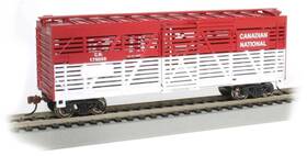 175009 Bachmann 18521 40ft Stock Car Canadian National #175009 Boxcar Red/white - Ho Scale