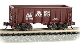 18651 Bachmann Union Pacific Ore Car Flat-bottom Boxcar Red - Ready To Run N Scale