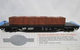18932 Bachmann Silver Ho Scale Wp Western Pacific Flat Car With Crate Load Nos