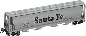 19152 Bachmann 4-bay Grain Hopper Santa Fe - N Scale Model Train Freight Car #19152