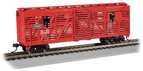 47667 Bachmann 19712 40ft Animated Stock Car With Horses Frisco Boxcar Red Ho Scale