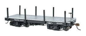 26512 Bachmann - 18ft Wood Flatcar Spectrum Data Only Black Pkg 2 On30
