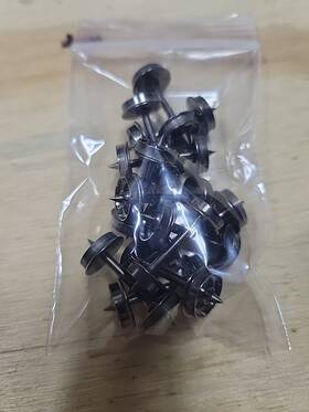 42903 Bachmann Ho Scale 33 Inch Flat Back Metal Wheels 12 Pieces