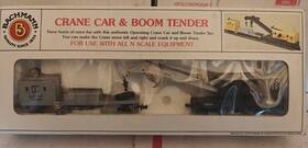 46612 Bachmann Ho N Scale Crane Car And Boom Tender Santa Fe