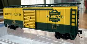70079 Bachmann Silver Series N Scale Rtr #70079 40 Box Car Rutland #105 Nos Ny