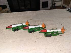 71300 Bachmann Ho Scale Lot Of 3 #71300 52ft Flat Car With Space Missile Usaf