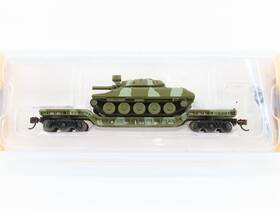 30371 Bachmann 71388 N Ddox 52ft Depressed Center Flat Car #30371 With Sheridan Tank