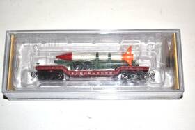 71392 Bachmann N Gauge Silver Series Center Depressed Flat Car With Missile