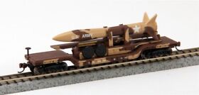 71397 Bachmann N 52foot Desert Military Center-depressed Flat Car With Missile