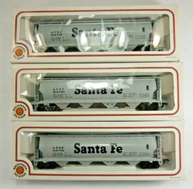 314783 Bachmann 73100 3 No. 71300 51ft Grain Hopper Car Atsf Santa Fe - Ho Scale