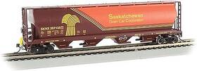 73802 Bachmann 4-bay Cylindrical Hopper Saskatchewan With Fred - Ho Scale Model Train