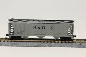83782 Bachmann N Scale 3-bay Covered Hopper Baltimore And Ohio B&o Gray