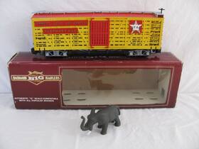 98171 Bachmann Big Haulers G Scale Emmett Kelly Circus Stock Car With Elephant #98171 Vg